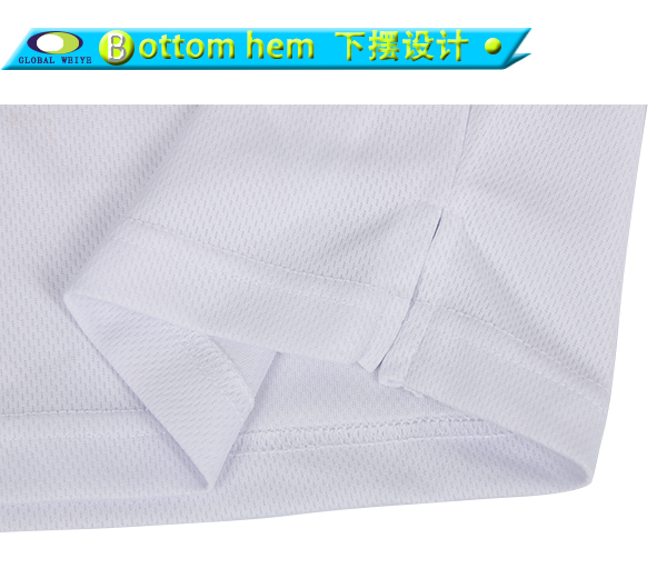 男士白色翻领空白短袖Polo衫全涤网眼运动T恤衫定制