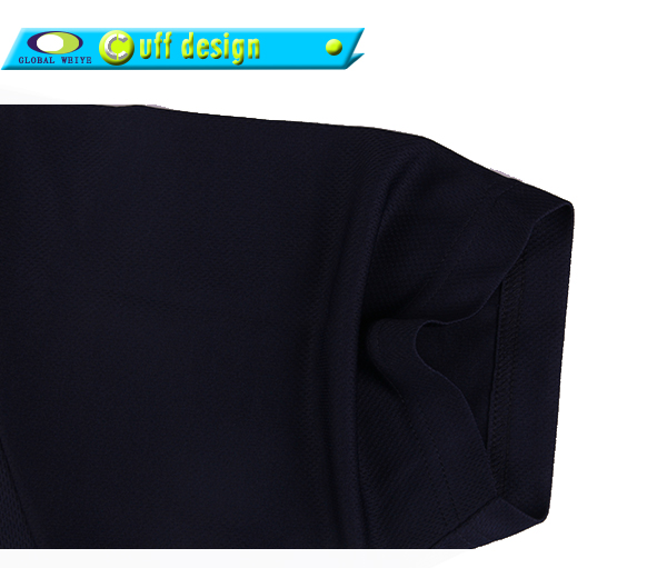 男士圆领黑色空白纯色涤纶网眼短袖T恤衫定制厂家