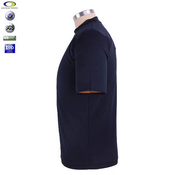 男士圆领黑色空白纯色涤纶网眼短袖T恤衫定制厂家