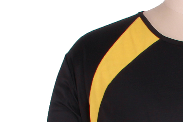 定制男士空白拼接插肩运动服圆领短袖T恤衫定制工厂