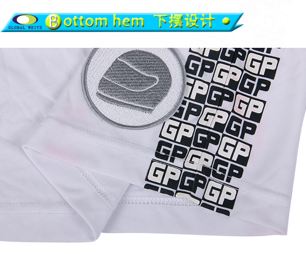 定制男士白色全涤圆领印花宣传摩托车赛短袖T恤衫定制工厂