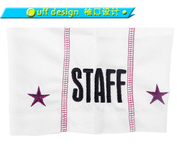 定制男士白色全涤网眼印花圆领短袖T恤衫