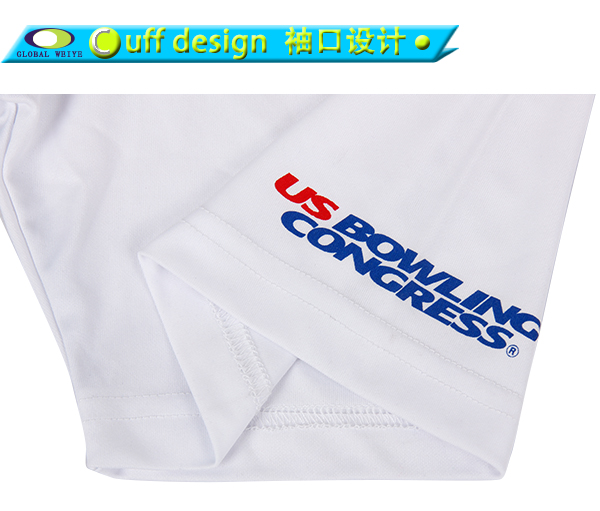 定制全涤男士蓝白拼接热升华印花V领短袖T恤衫