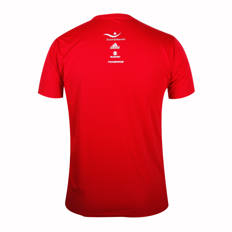 定制男士全涤红色马拉松运动印花圆领短袖T恤衫厂家订制