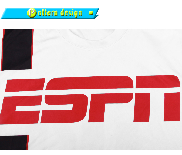 定制男士全涤白色字母印花圆领短袖运动服T恤衫