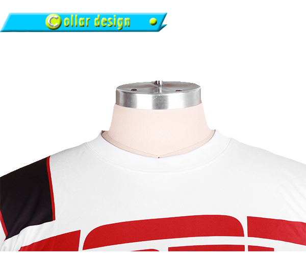 定制男士全涤白色字母印花圆领短袖运动服T恤衫