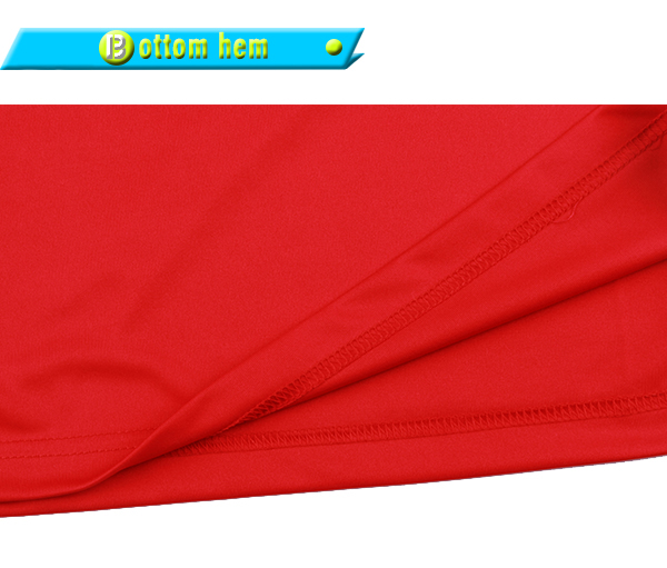 订制红色全涤V领插肩印花T恤男短袖T恤衫运动服定做