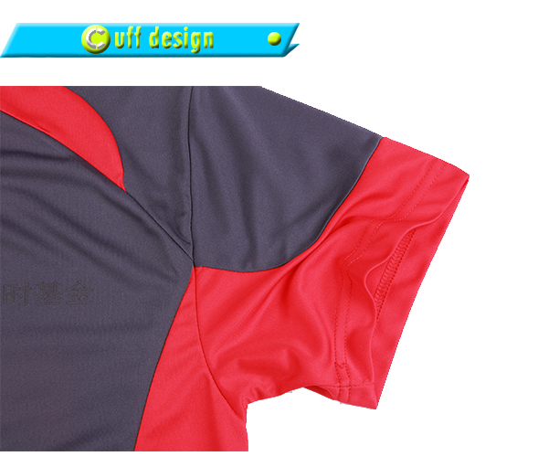 订制灰色全涤V领插肩印花T恤男短袖T恤衫运动服定做