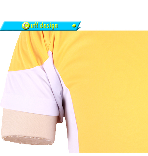 订制黄色全涤V领异色领印花T恤男短袖T恤衫团服定制