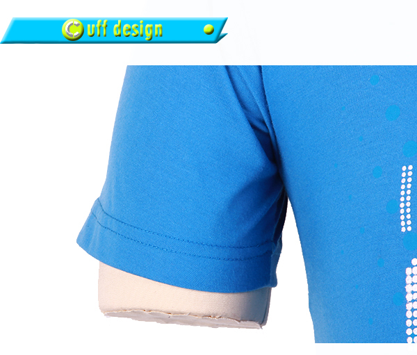 订制蓝色全涤银粉印T恤男圆领短袖工作服定制