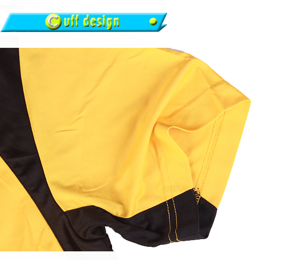 订制黄色全涤插肩印花T恤男圆领短袖工作服定制