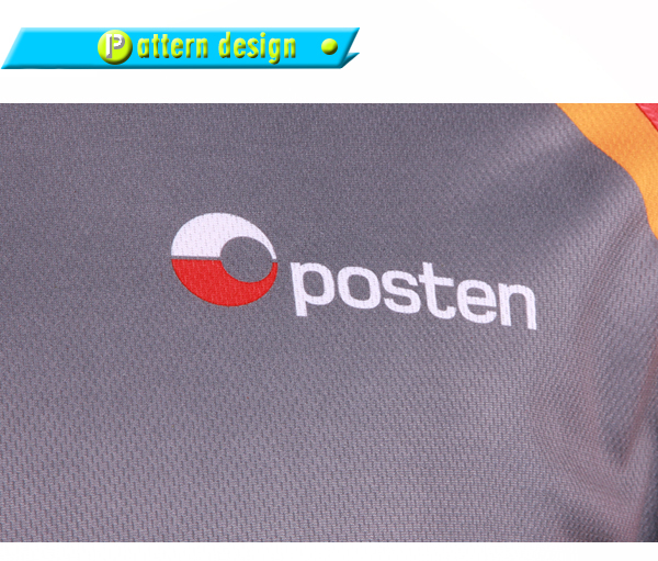 订制男士红灰拼接全涤插肩印花T恤圆领短袖团服定做