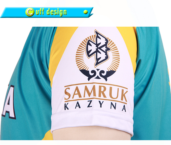 订制男士绿色全涤热升华T恤圆领短袖运动服定做